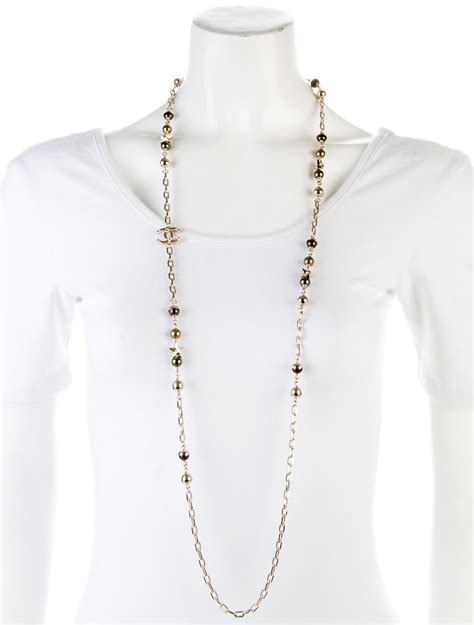 chanel short and long chain|chanel long necklace.